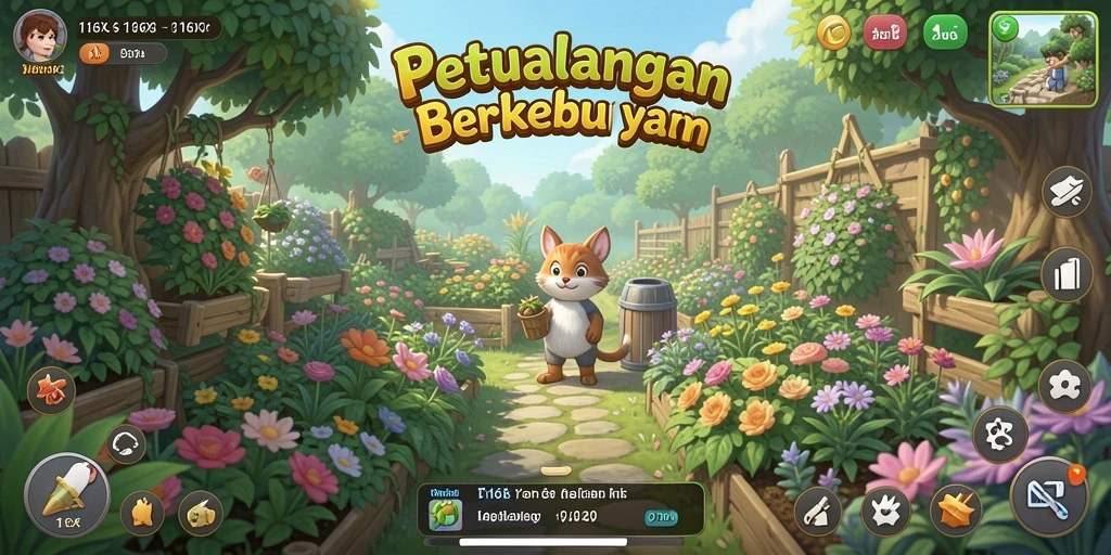 Gameplay menarik saat bertani di 116X yang penuh warna.