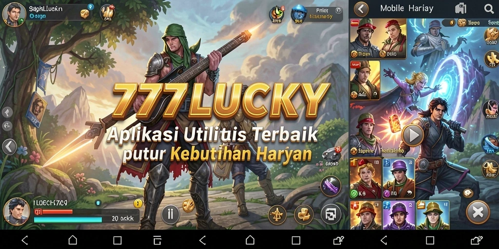 Tampilan aplikasi 777LUCKY yang user-friendly dan fungsional.