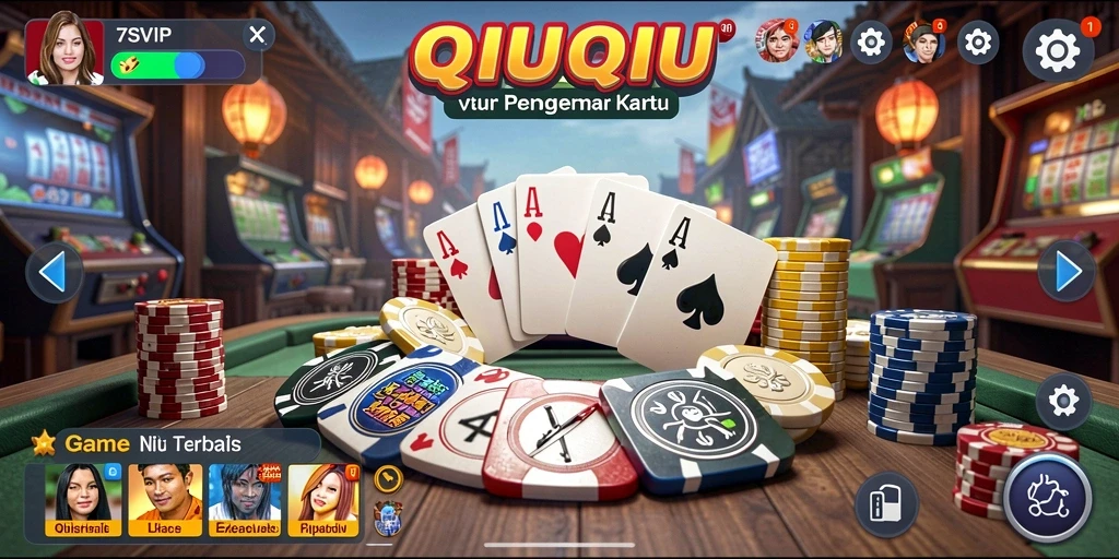 Tampilan gameplay seru dari game QiuQiu 7SVIP.