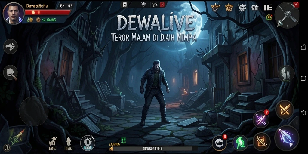 Tampilan gameplay menyeramkan dari DEWALIVE yang penuh ketegangan.