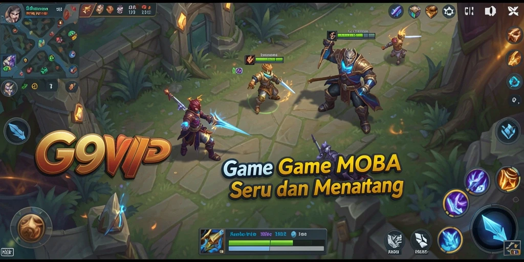 Tampilan gameplay seru dari G9VIP MOBA.