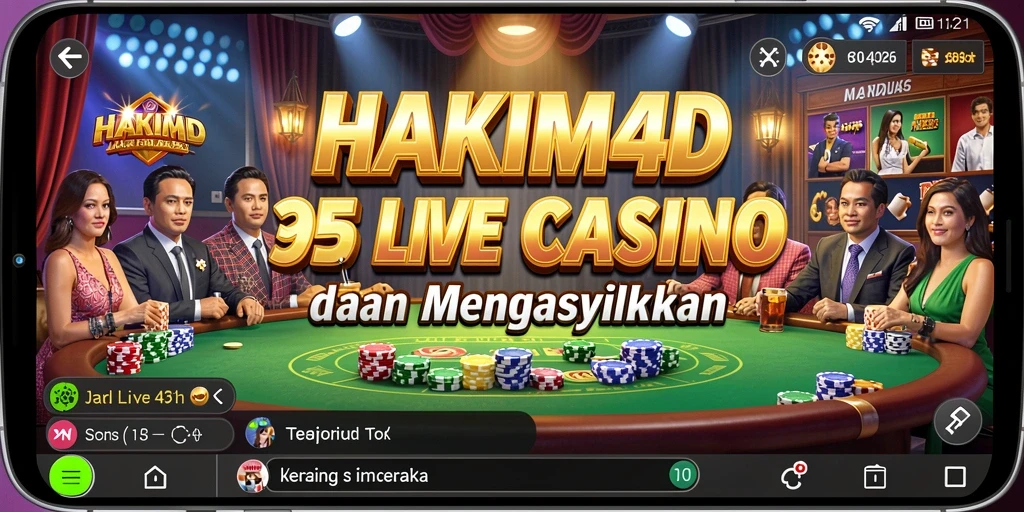 Tampilan gameplay HAKIM4D yang menakjubkan dengan dealer langsung.