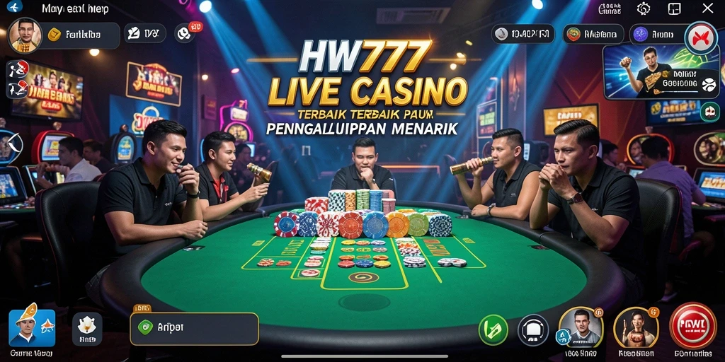 Tampilan gameplay HW777 yang seru dan menarik dalam Live Casino.