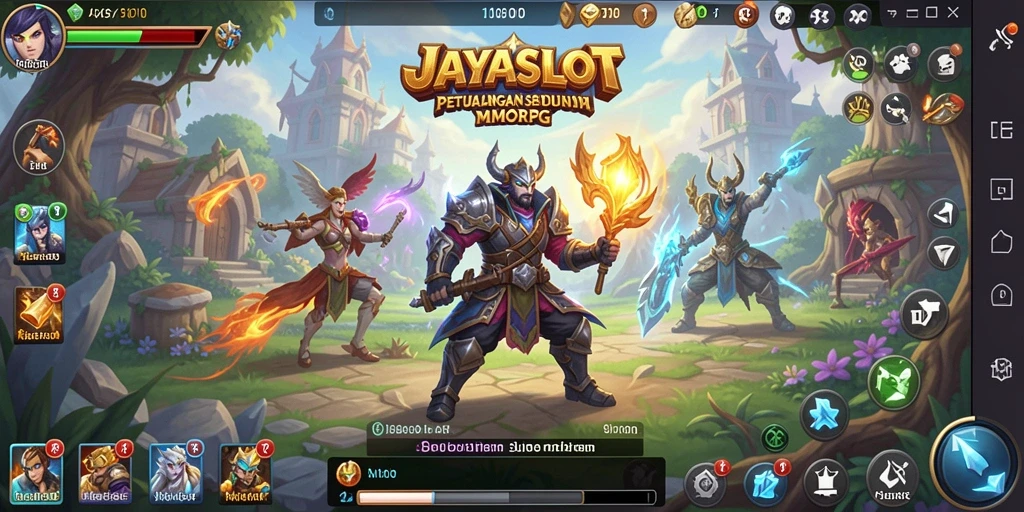 Tampilan gameplay JAYASLOT yang seru dan mendebarkan dalam petualangan MMORPG.