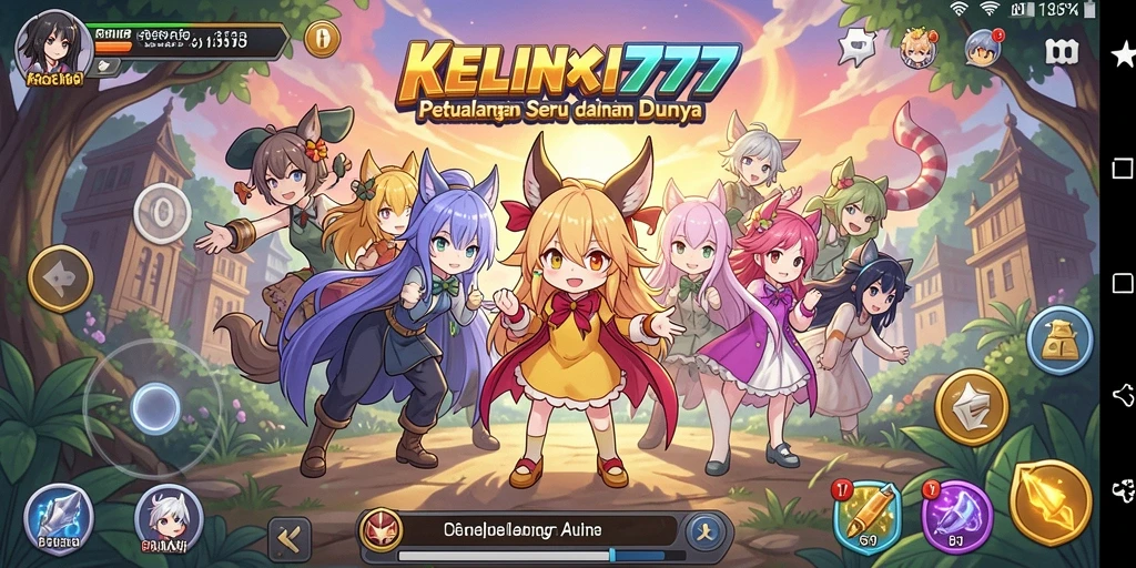Tangkapan layar gameplay KELINCI777 yang penuh warna dan aksi menarik.