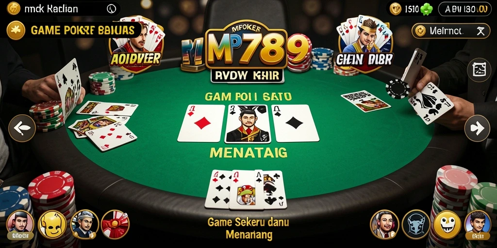 Tampilan gameplay poker yang mendebarkan di MVP789.