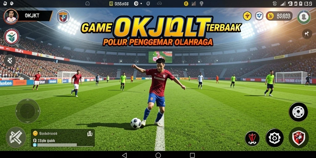 Tangkapan layar gameplay seru dari OKJKT yang menunjukkan aksi di lapangan.