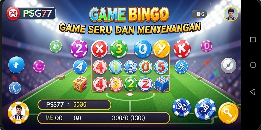 Tampilan gameplay seru dalam aplikasi Bingo PSG77.