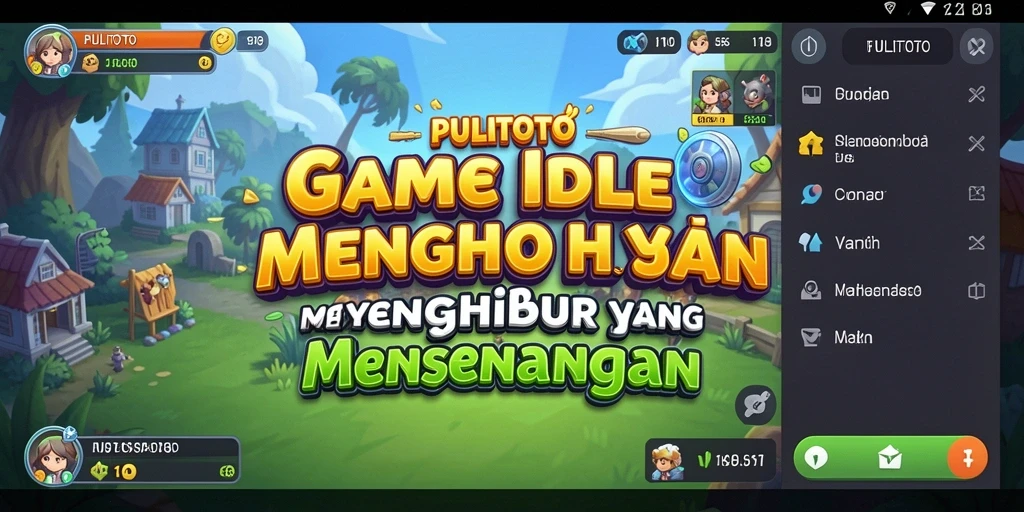 Screenshot PULITOTO menampilkan efek visual gameplay Idle yang menarik.