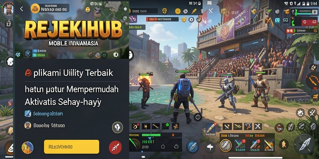 Tampilan utama REJEKIHUB menampilkan semua fitur penting dengan mudah.