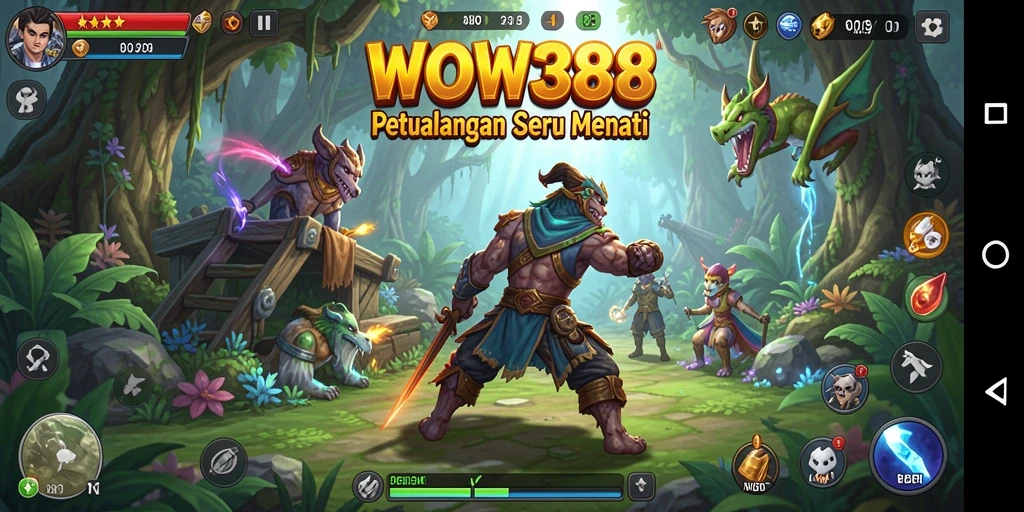 Screenshot gameplay WOW388 menampilkan aksi petualangan yang mendebarkan.